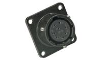 pt02e-10-6s Amphenol Socapex, PT, Copper Alloy 6 Way Panel Mount MIL Spec Circular Connector ReceptacleGreen, Socket Contacts,Shell