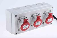 670uk1637 Scame IP44 Red Surface Mount 3P + N + E Industrial Power Socket, Rated At 16A, 346 → 415 V