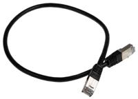 411-384 RS PRO, 0.5m Cat6, Black RJ45 to Male RJ45 Male, S/FTP Shielded, Terminated PVC Sheath