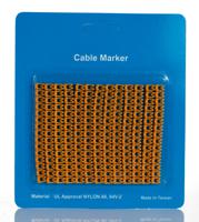 243-6409 RS PRO Clip On Cable Markers, Black, Brown, Green, Grey, Orange, Red, Violet, White, Yellow, Pre-printed "0, 1, 2, 3,