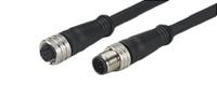 e12432 ifm electronic Female 4 way M12 Plug to 4 way M12 Socket Sensor Actuator Cable, 0.3 m