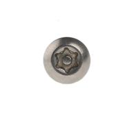 621-2647 RS PRO Plain Button Stainless Steel Tamper Proof Security Screw, M4 x 12mm