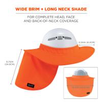 12641 Ergodyne 100% Polyester Orange Hard Hat Neck Guard, Hard Hat