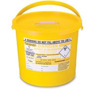 51068 Crest Medical Sharpsguard 7L Yellow Flip Acrylic Dustbin