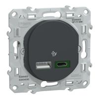 s340403 Schneider Electric Anthracite, 1 Gang, Ovalis C Series