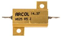 hs25-r5-j Arcol, 500mΩ 25W Wire Wound Chassis Mount Resistor HS25 R5 J ±5%