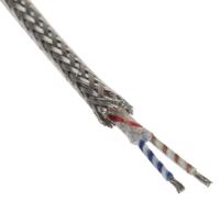 827-5704 RS PRO Type K Thermocouple Cable/Wire, 25m, Unscreened, Glass Fibre Insulation, +350°C Max, 7/0.2mm