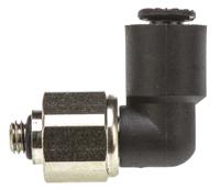 3189-04-19 Legris LF3000 Series Elbow Threaded Adaptor, M5 Male to Push In 4 mm, Threaded-to-Tube Connection Style