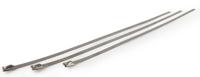 302-670 RS PRO Cable Ties, 300mm x 4.6 mm, Metal Stainless Steel, Pk-100