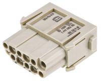09140123101 HARTING Heavy Duty Power Connector Module, 10A, Female, Han-Modular Series, 12 Contacts