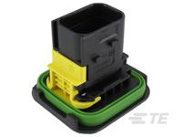 1-1564416-1 TE Connectivity, HDSCS Automotive Connector Socket Black Flange Mount 8 Way
