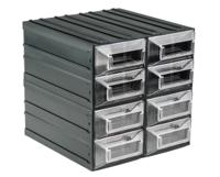 236-3606 RS PRO 8 Drawer Storage Unit, Plastic, 208mm x 208mm x 222mm, Transparent