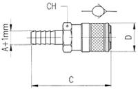 187-8769 RS PRO Brass Male Quick Air Coupling, 6mm Hose Barb