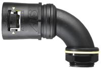 7tca296170r0112-at16m16c90bly Adaptaflex 90° Elbow, Conduit Fitting, 16mm Nominal Size, M16, Nylon 66, Black