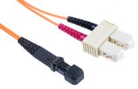 536-7386 RS PRO MT-RJ to SC Duplex Multi Mode OM1 Fibre Optic Cable, 62.5/125μm, Orange, 2m
