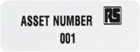 494-534 RS PRO Adhesive Pre-Printed Adhesive Label-Asset Number-. Quantity: 999