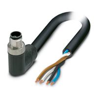 1425070 Phoenix Contact 14250 Shielded 2.5 mm² 4 Core Power Cable, Black, Grey Polyurethane PUR, 3m