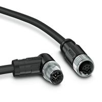 1276285 Phoenix Contact, 5m Cat5, Black M12 to Male M12 Male, Tinned Copper Braid Shielded, Terminated