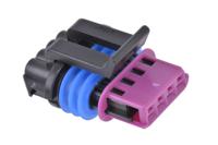 15410728 Delphi, GT 150 Automotive Connector Socket Black Cable Mount 4 Way, Crimp Termination