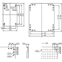 nsymf65 Schneider Electric NSYM Series Grey Galvanised Steel Enclosure Accessory, 500 x 450 x 125mm
