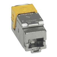 0-337-73 Legrand Female RJ45 Connector, Panel Mount, Cat6a, UTP Shield Straight 1 Port