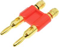 208-0285 RS PRO Red Male Banana Plug, 4 mm Connector, 32A, 30V, Gold Plating