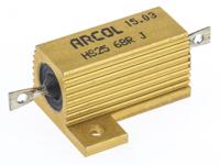 hs25-68r-j Arcol, 68Ω 25W Wire Wound Chassis Mount Resistor HS25 68R J ±5%