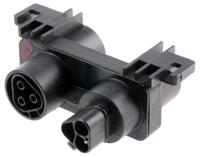 9603001531 Wieland RST20i3 Series Distribution Block, 3-Pole, Male to Female, Panel Mount, 20A, IP68
