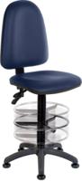 625-816 RS PRO Blue Polyurethane Drafting Chair, 100kg Weight Capacity