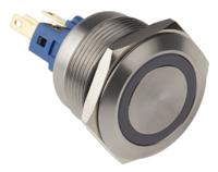 811-8553 RS PRO Illuminated Push Button Switch, Momentary, Panel Mount, 22mm Cutout, SPDT, Red LED, 250V ac, IP65, IP67