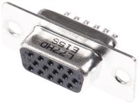 l77hde15s Amphenol Communications Solutions HD 15 Way Panel Mount D-sub Connector Socket