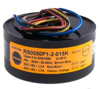 0050p1-2-015k Nuvotem Talema 230V ac, 2 x 15V ac Toroidal Transformer, 50VA 2 Output