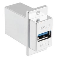 ecf504-3aa-s L-Com Straight, Panel Mount, Socket- Single Port Type Type A, Type B 3 USB Connector