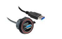 px0844a30m50a3 Bulgin USB 3.0, Female USB A to Male USB A, 500mm