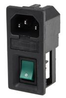 811-7226 RS PRO C14 Snap-In IEC Connector Male, 6A, 250 V, Fuse Size 5 x 20mm