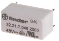 322170482000 Finder PCB Mount Power Relay, 48V dc Coil, 6A Switching Current, SPDT