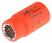 911-1415 ITL Insulated Tools Ltd 1/2 in Drive 13mm Insulated Standard Socket, 12 point, VDE/1000V, 50 mm Overall Length