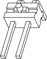 825437-4 TE Connectivity AMPMODU MOD II Series Right Angle Through Hole Pin Header, 4 Contact(s), 2.54 mm Pitch, 1 Row,