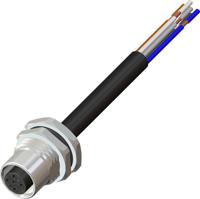 283-4999 RS PRO Industrial Circular Connector, 5 Contacts, Panel, M12 Connector, Plug, Socket, Female, IP67, RS PRO Series