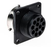 utg01412s Souriau Sunbank by Eaton Circular Connector, 12 Contacts, Flange, Standard Connector, Plug, Female, IP65, UTG Series