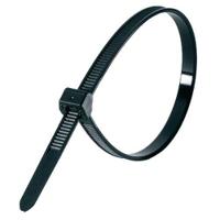 118-00030-t18ros-pa66hs-bk HellermannTyton Cable Tie, 100mm x 2.5 mm, Black Polyamide 6.6 (PA66), Pk-200