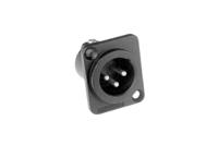 ac3mmdzb Amphenol Industrial Chassis Mount XLR Connector, Male, IP40, 133 V, 3 Way, Silver Plating