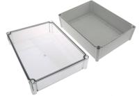 pc-3828-18-t-enclosure Fibox SOLID PC Series Grey Polycarbonate Enclosure, IP67, Transparent Lid, 378 x 278 x 180mm
