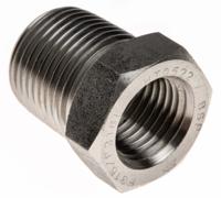 826-7078 RS PRO Stainless Steel Pipe Fitting, Straight Hexagon Bush, Male R 3/8in x Female Rc 1/4in