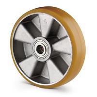itp160x50-20-r25-convex-92-shore Tente Yellow Polyurethane Corrosion Resistant Trolley Wheel, 1600kg