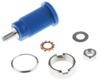 seb-6445-ni-bl Schutzinger Blue Female Banana Socket, 4 mm Connector, Screw Termination, 32A, 1000V, Nickel Plating