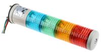 xvc4b4k Schneider Electric Harmony XVC4 Series Red/Green/Amber/Blue Signal Tower, 4 Lights, 24 V ac/dc, Surface Mount