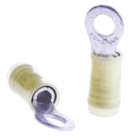 36161 TE Connectivity, PIDG Insulated Ring Terminal, M5 Stud Size, 2.6mm² to 6.6mm² Wire Size, Yellow