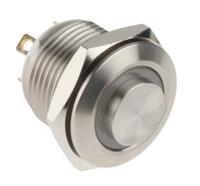 175-9592 RS PRO Illuminated Push Button Switch, Momentary, Panel Mount, 16mm Cutout, SPST, Green LED, 36V dc, IP67