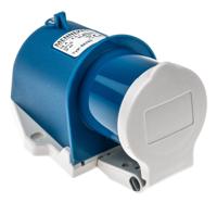 847 MENNEKES, PowerTOP IP44 Blue Wall Mount 3P Right Angle Industrial Power Socket, Rated At 16A, 230 V